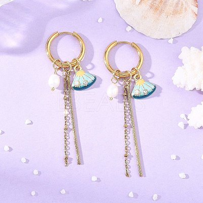 Alloy Rhinestone Hoop Earrings EJEW-JE07389-1