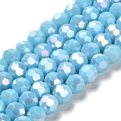 Opaque Glass Beads Stands EGLA-A035-P8mm-B08-1