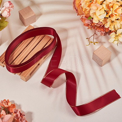 5M Polyester Gold Edged Satin Ribbon OCOR-TADJ0001-05E-1