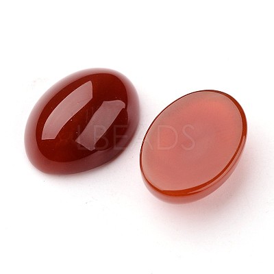 Grade A Natural Red Agate Oval Cabochons G-L394-10A-18x13mm-1
