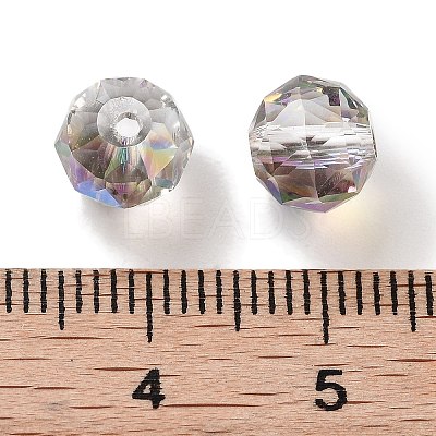 Electroplate Round Glass Beads EGLA-A043-01-HR01-1