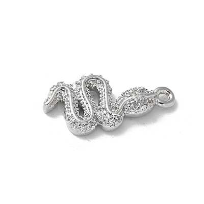 Brass Micro Pave Clear Cubic Zirconia Pendants LS-KK-S505-04P-01-1