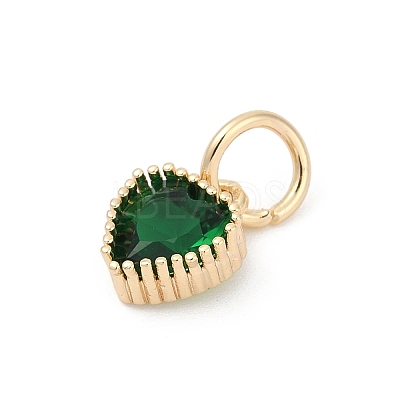 Brass Micro Pave Cubic Zirconia Pendants KK-H204-01KCG-06-1