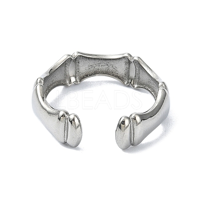 304 Stainless Steel Open Cuff Rings RJEW-M019-37P-1