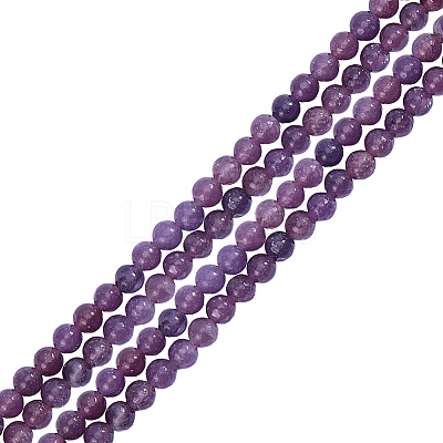 1 Strand Natural Lepidolite/Purple Mica Stone Beads Strands G-ME0001-35-1