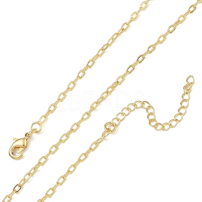 2.2MM Brass Cable Chain Necklaces for Women KK-CBA2293-09G-1
