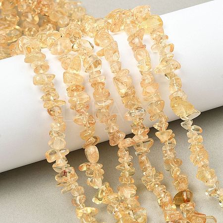 Heated Natural Citrine(Heated) Beads Strands G-K395-C01-01-1