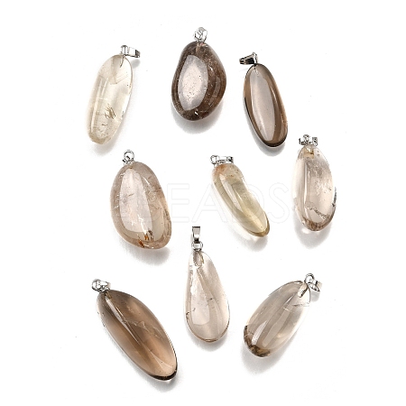 Natural Smoky Quartz Pendants G-S390-01A-P-1