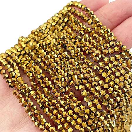 Transparent Electroplate Glass Beads Strands EGLA-A039-T2mm-UA01-1