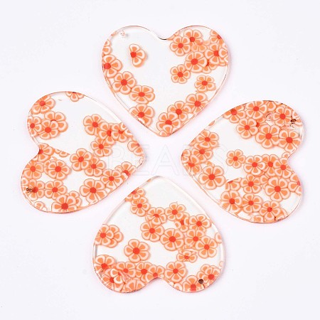 Transparent Clear Cellulose Acetate(Resin) Pendants LS-KY-T040-56D-1