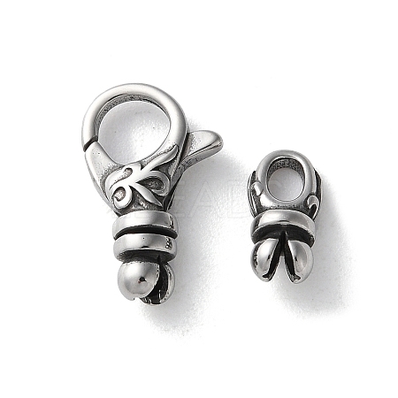 316 Stainless Steel Lobster Claw Clasps Sets STAS-D303-10AS-01-1
