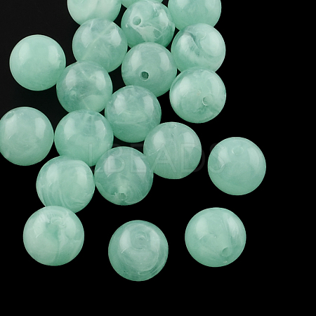 Round Imitation Gemstone Acrylic Beads OACR-R029-12mm-26-1
