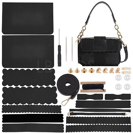 DIY PU Leather Braided Women's Crossbody Handbag Making Kits DIY-WH0349-47A-1