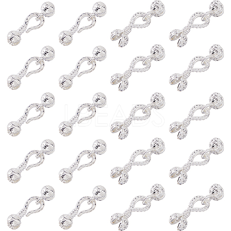 Brass S-Hook Clasps KK-HS0002-04S-1