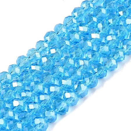 Electroplate Glass Beads Strands EGLA-A044-T4mm-A08-1