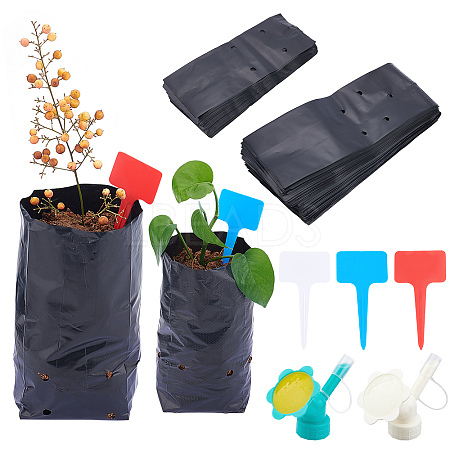   200Pcs Rectangle Plastic Planting Bag FIND-PH0002-87-1