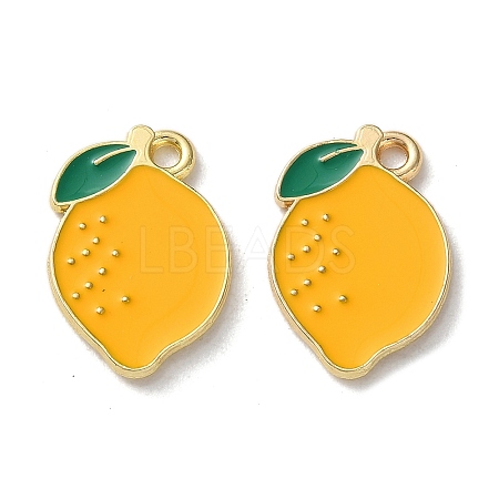 Fruit Alloy Enamel Charms PALLOY-S058-01LG-13-1