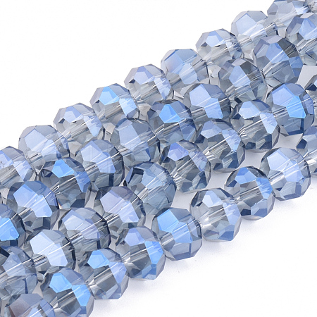 Electroplated Glass Beads Strands X-EGLA-T003-10mm-H02-1