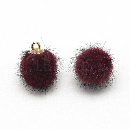 Faux Mink Fur Covered Charms X-WOVE-S084-36I-1