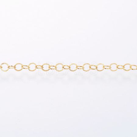 3.28 Feet Ion Plating(IP) Handmade 304 Stainless Steel Cable Chains X-STAS-G038-12G-1