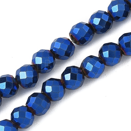 Electroplated Synthetic Non-magnetic Hematite Beads Strands G-A263-B01-01B-1