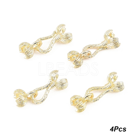 4Pcs Locking Double Brass Bead Tips KK-YW0004-92LG-1