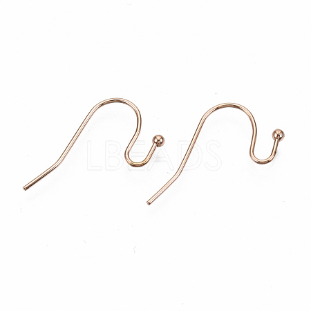 304 Stainless Steel Earring Hooks X-STAS-S111-005RG-NR-1