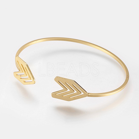 Brass Cuff Bangle X-BJEW-P168-F05-1