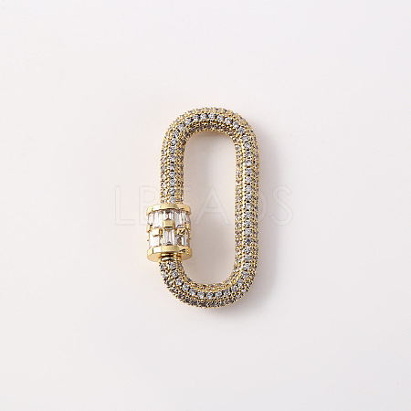 Brass Screw Carabiner Lock Charms KK-WH0816-012G-1