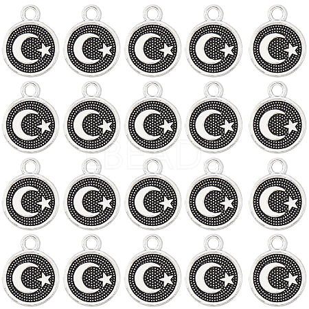 100Pcs Tibetan Style Alloy Charms TIBEP-SC0002-74-1