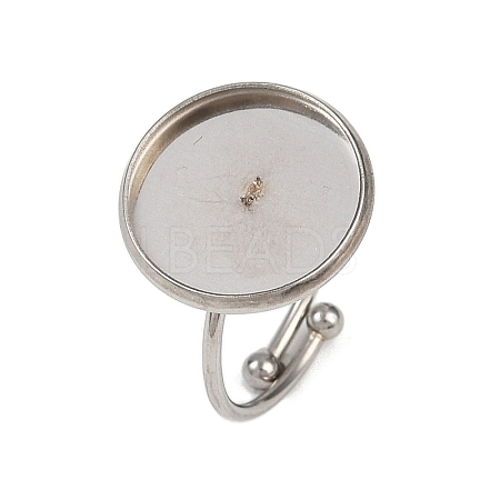 304 Stainless Steel Cuff Ring Components STAS-D372-03P-05-1