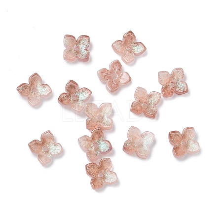 Dyed & Heated Glass Bead Caps GLAA-Z019-01K-1