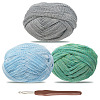 3 Skeins 3 Colors Polyester Yarn DIY-MB0002-06B-2