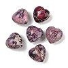 Dyed Natural Imperial Jasper Heart Palm Stone G-Q021-03D-1