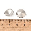 304 Stainless Steel Pendant Pointed Back Rhinestone Settings STAS-U025-05D-P-3