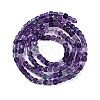 Natural Purple Fluorite Beads Strands G-P553-E02-02-3
