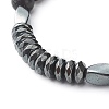 Energy Power Cross Beads Stretch Bracelets Set for Men Women BJEW-JB06891-7