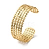 Hollow Out 304 Stainless Steel Cuff Bangles for Women BJEW-Z096-01G-4