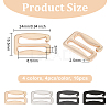 Olycraft 16Pcs 4 Colors Zinc Alloy Underwear Strap Buckles FIND-OC0003-08B-2