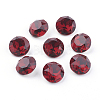 Pointed Back & Back Plated Glass Rhinestone Cabochons X-RGLA-J012-10mm-208-1