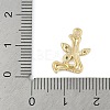 Brass Crystal Rhinestone Letter Links Connector Charms KK-S395-06G-L-3