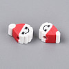 Christmas Theme Handmade Polymer Clay Beads CLAY-S091-75-2