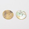 2-Hole Flat Round Mother of Pearl Buttons SHEL-N033-09-2