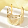 Alloy Open Cuff Bangles BJEW-K272-01G-2