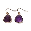 Natural Amethyst Dangle Earrings EJEW-G413-01C-G-2