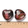 Natural Rhodonite Heart Display Decorations G-P562-02B-3