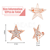 SUPERFINDINGS 12Pcs Star Brooch Pin JEWB-FH0001-43-2