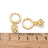 Brass Cubic Zirconia Hoop Earrings EJEW-Q015-01G-C-3