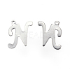 304 Stainless Steel Letter Charms X-STAS-F039-01N-P-2