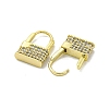 Brass Micro Pave Cubic Zirconia Hoop Earring EJEW-C088-20G-01-2